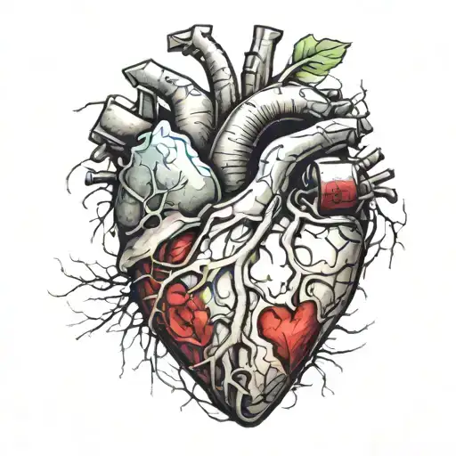 A Human Heart Torn To Pieces By The Pain Of A Breakup