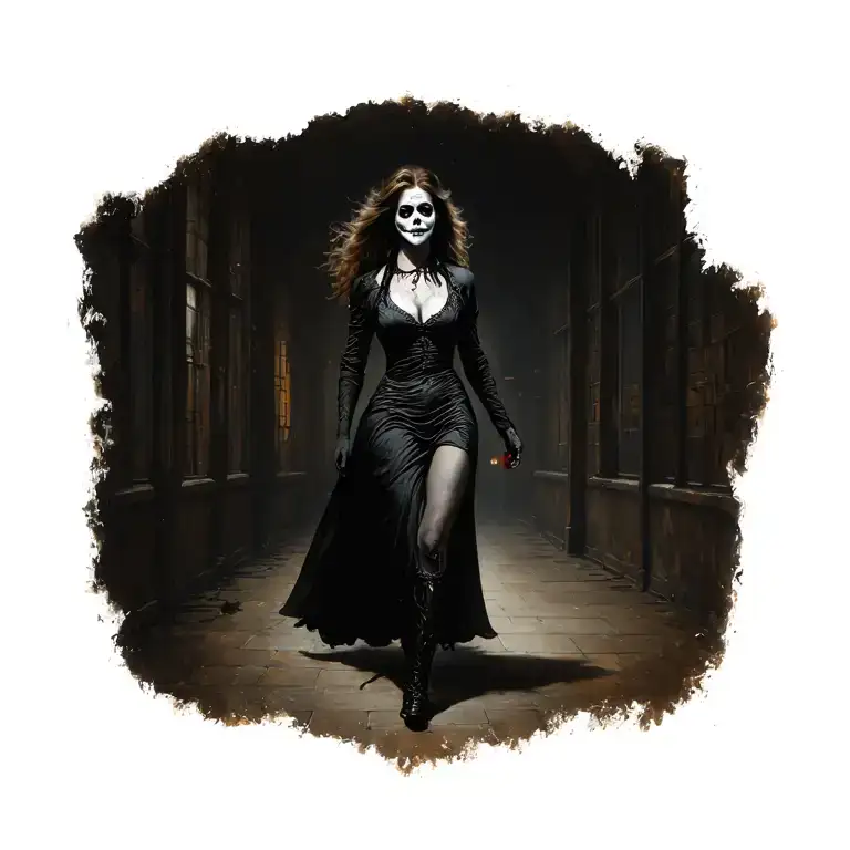 Woman Full Body Jack The Ripper Walking
