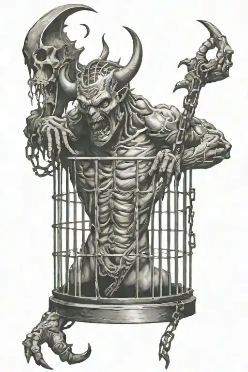 Demon Stuck In Cage