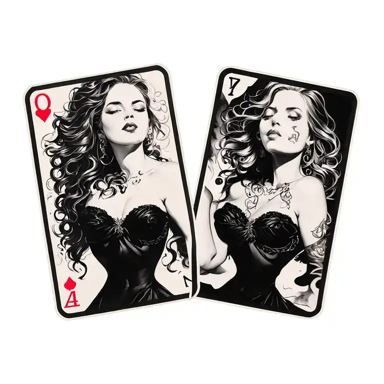 Woman Cards Black