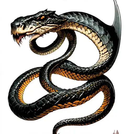 Snake Wrapped Scythe