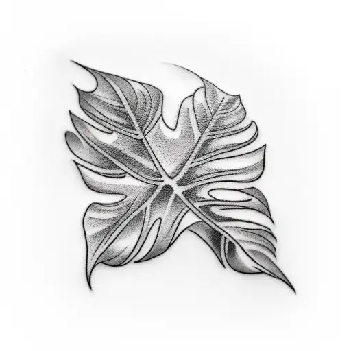 Dog Walking Below Monstera