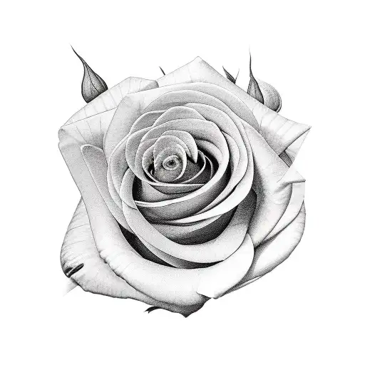 Three Roses And An Hourglass In The Middle