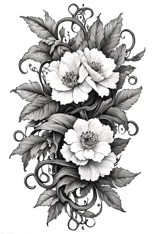 Floral With Vines Wrapping