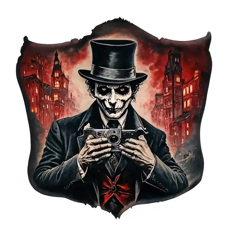 Jack The Ripper In Background