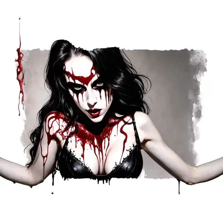Sexy Bloody Vampire Women Full Body Shaped Like