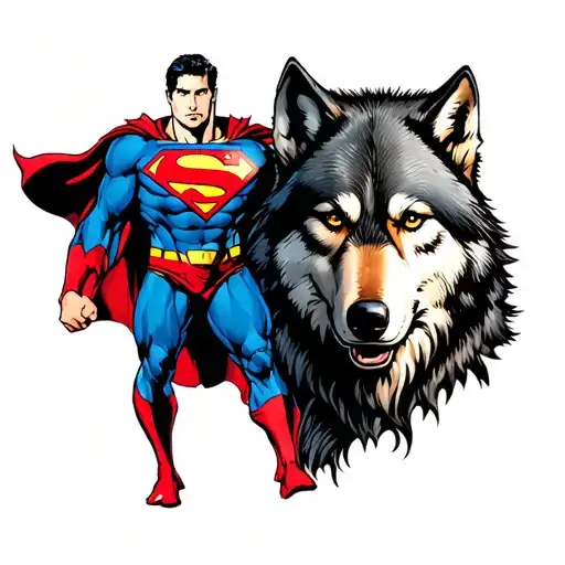 Wolf And Superman Mix Up