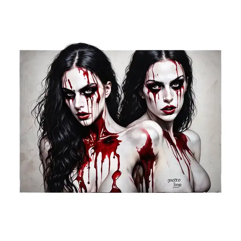 Sexy Bloody Vampire Women Full Body