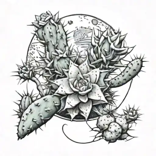 Cactus Stars Moon