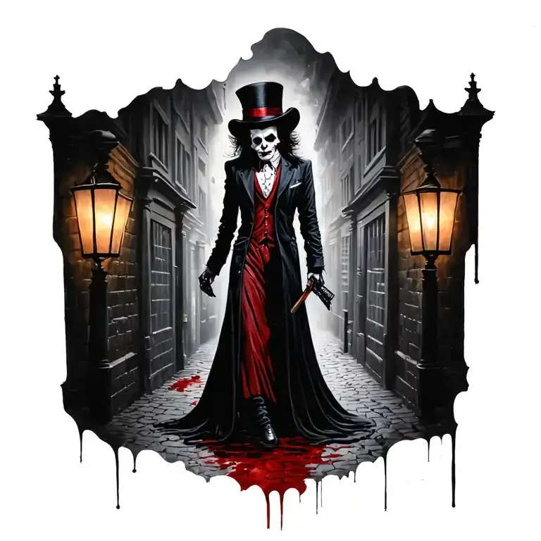 Jack The Ripper In Background