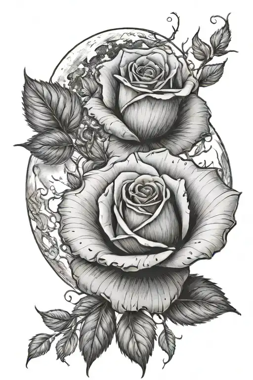 The Moon And A Rose