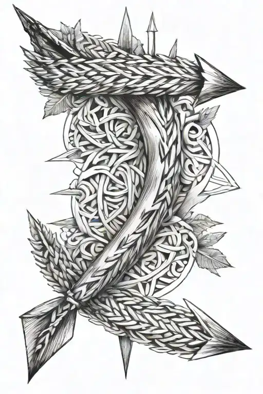 Arrow Weaving Through Skin
