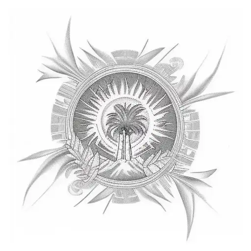 Sunset With Palmtree