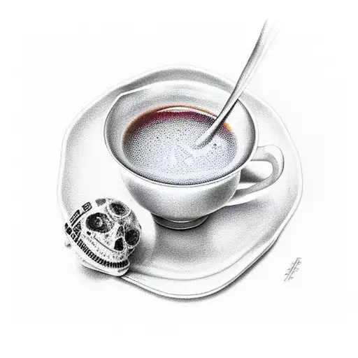 Angle Drinking Tea With Galaxy Human While Sitting At A Table