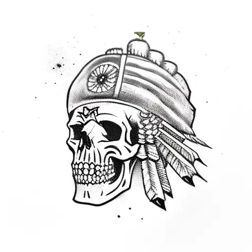 Skull Soldier Full With Gun In Hand And Indian Flag