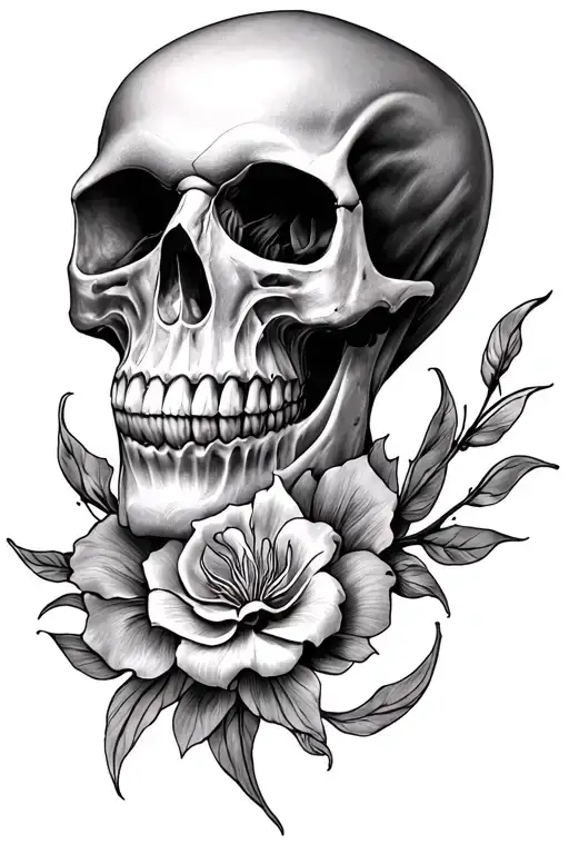 Make A Skull Tattoo On The Chest