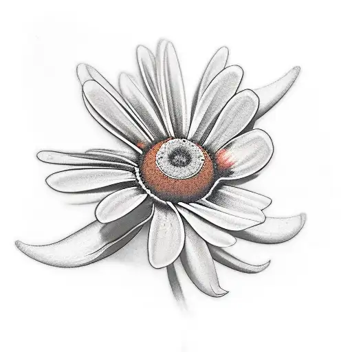 Daisy Flower With Pride Of Barbados Flower