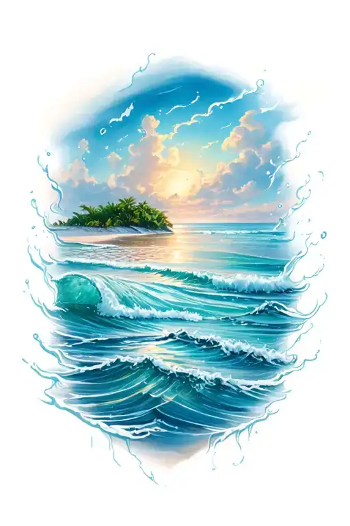 Living Water And Beach