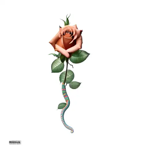 A Rose With Snake