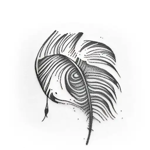 Feather With Ink And A Letter