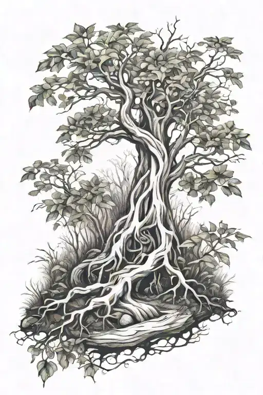 Nature Leaves Roots Trees