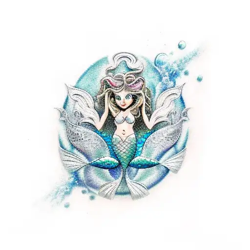 Mermaid Representing Zodiac Cancer
