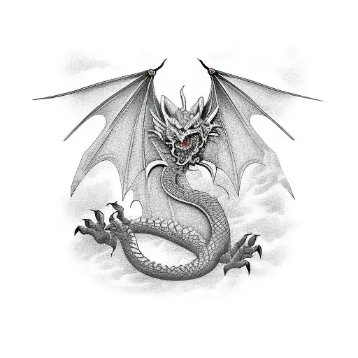 Dragon With Japanese