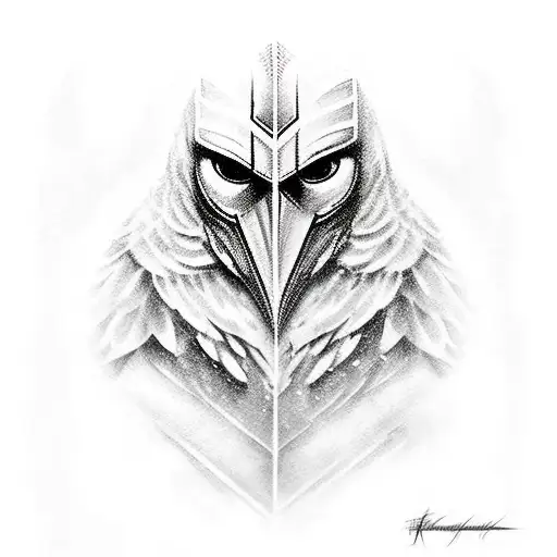 Ezio Auditore Face With An Eagle And Assissins Creed Simbol