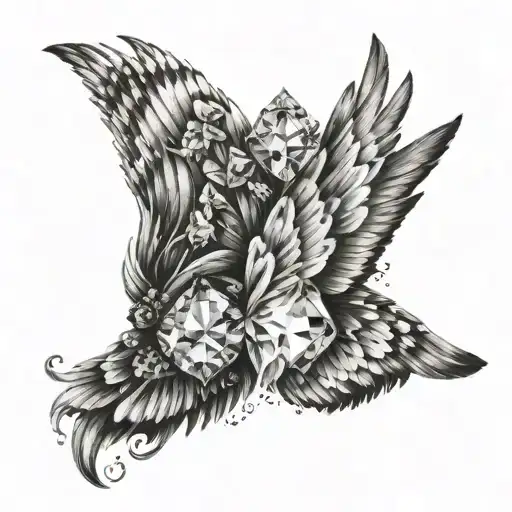 Wings With Diamond