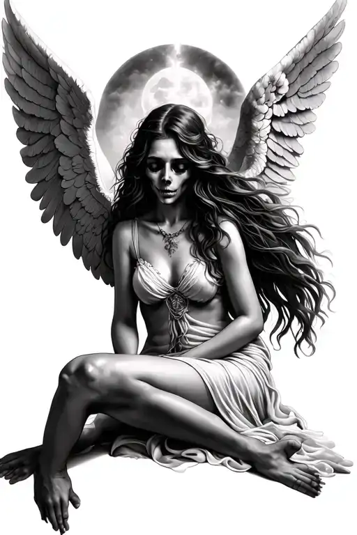 Death In Front Of Which Is A Girl Angel