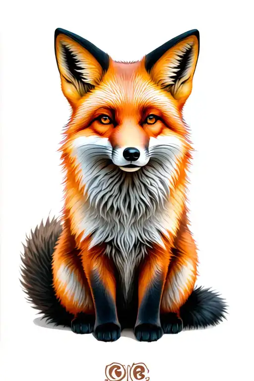 Fox Sitting And Observing