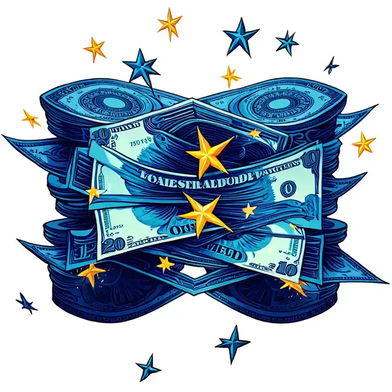 Shooting Stars Falling Money