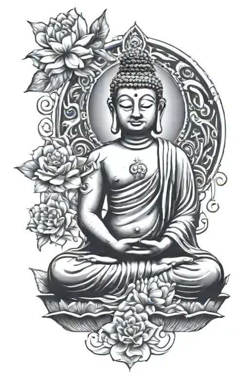 Buddha With Om Sign