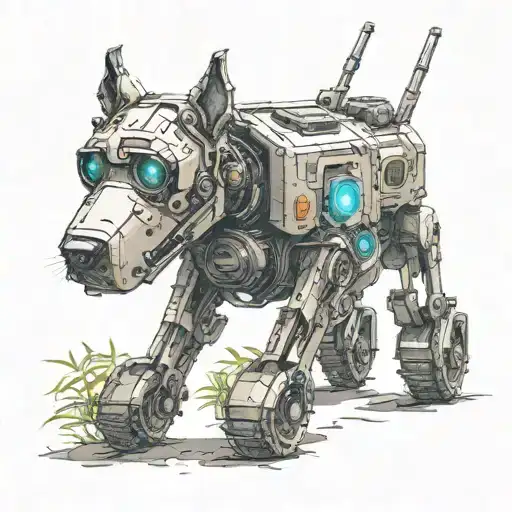 A Realistic Portrait Of A Unitree Go 2 Robot Dog In A Natural Setting