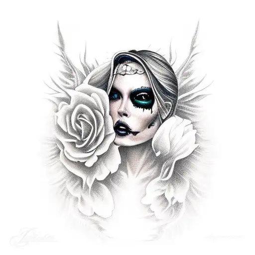 A Portrait Of Beautyful Female Inspired By La Muerta