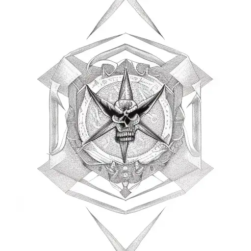 Pentagramm With Witch