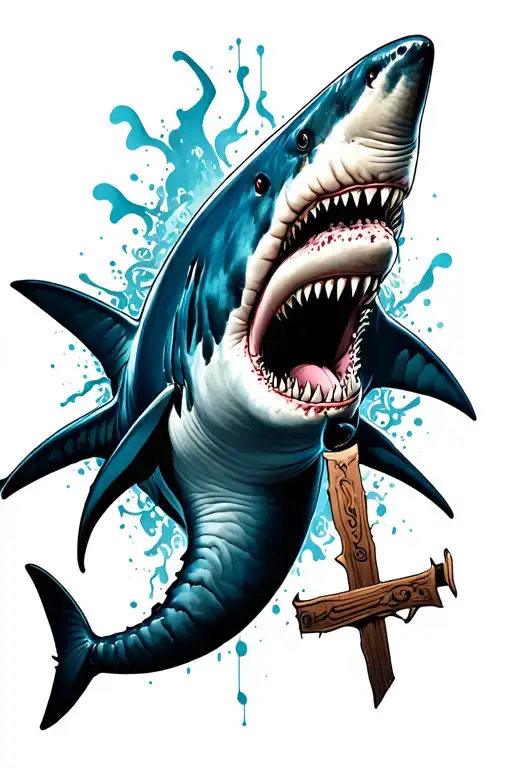 Cross With A Shark Emerging