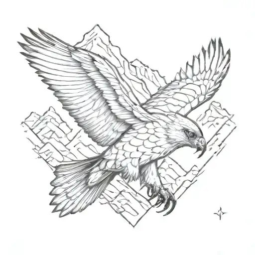 Mountains That Form A Falcon Outline