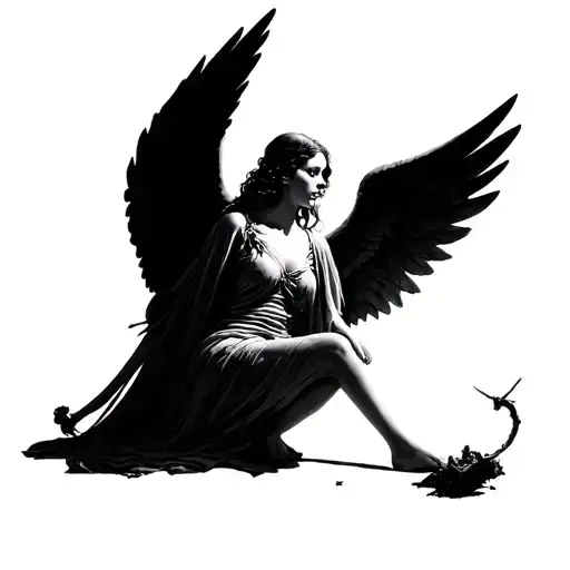 Death In Front Of Which Is A Girl Angel