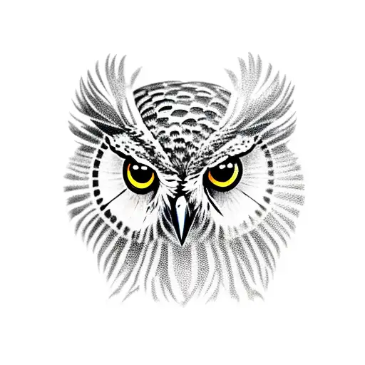 Owl Fused With A City