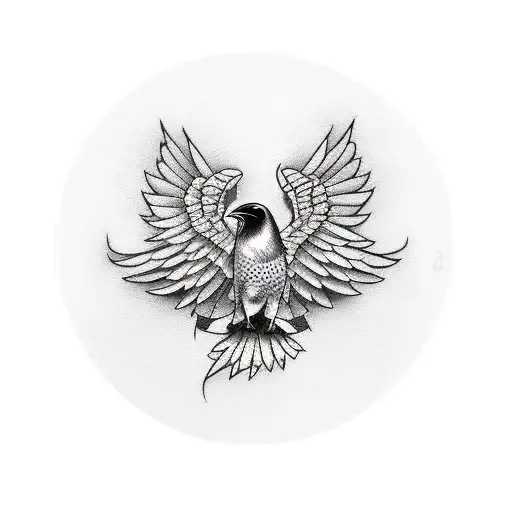 A Raven With Dice In Its Paws