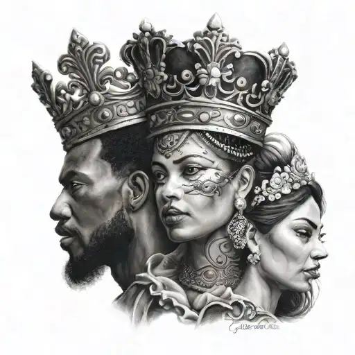 Black King And Mexican Queen Crown