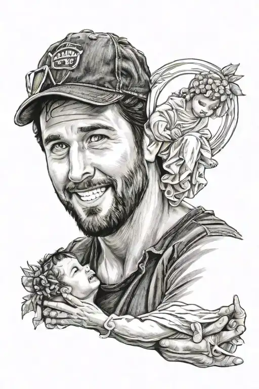 Luke Bryan Holding Baby Jesus Christ