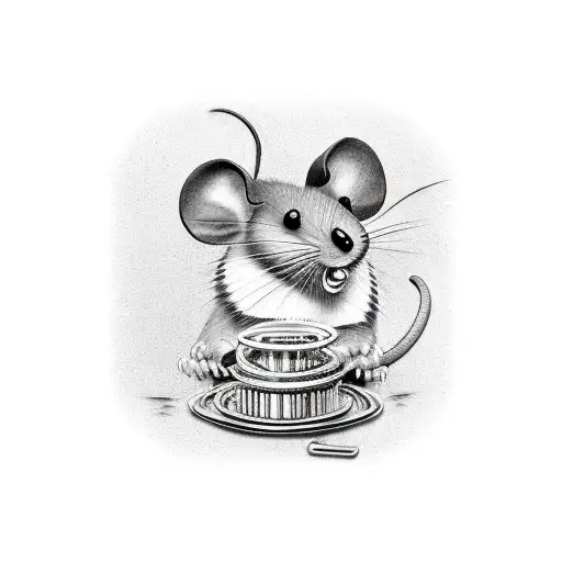 A Cartoon Version Of Sami Zayn In A Mouse Trap