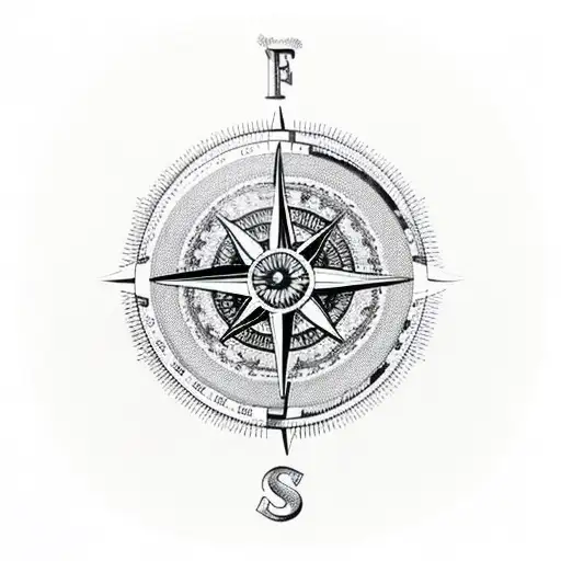 A Mermaid Hugging A Compass