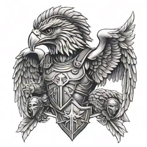 Spartans With An Eagle Design