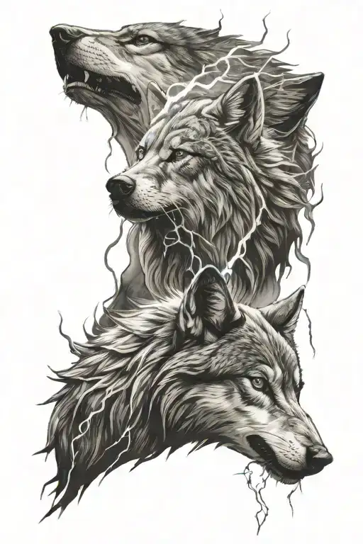 Lightning And Wolf