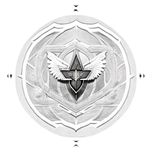 Black And White Templar Shield