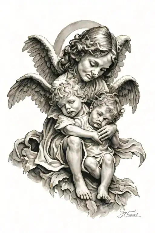 2 Angel Watching A Child