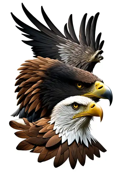 Two Head Of An Eagle